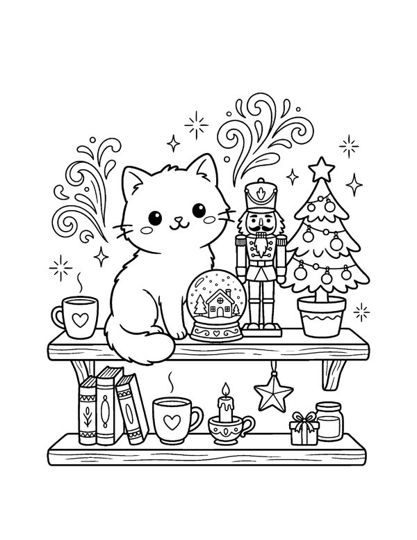 Cozy Christmas Coloring Pages for Adults & Teens page 19
