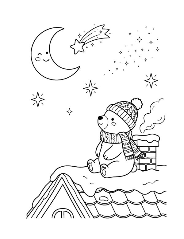 Cozy Christmas Coloring Pages for Adults & Teens page 20
