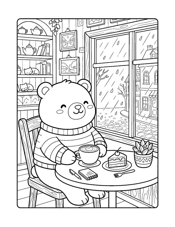 Cozy Coloring Pages for Adults & Teens