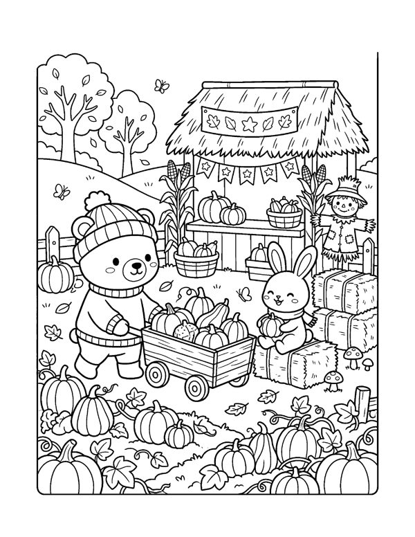 20 Cozy Digital Coloring Pages for iPad & Tablet - Transparent PNG, Cute Kawaii page 12