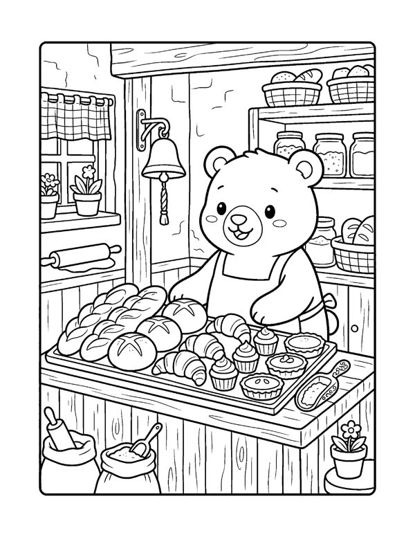 20 Cozy Digital Coloring Pages for iPad & Tablet - Transparent PNG, Cute Kawaii page 15