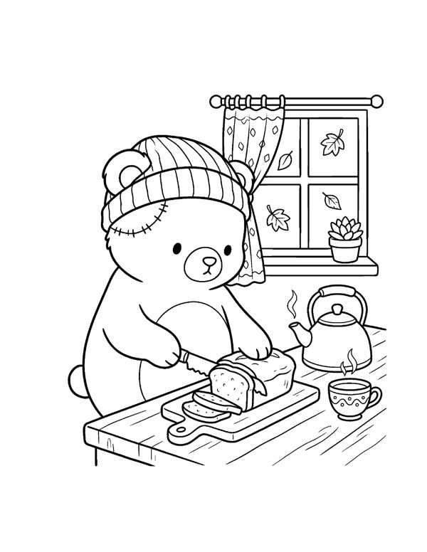 Cozy Halloween Coloring Pages for Adults & Teens - Set 2 page 10