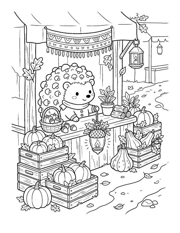Cozy Halloween Coloring Pages for Adults & Teens - Set 2 page 13