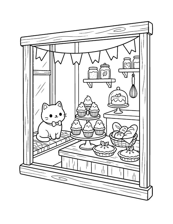 Cozy Halloween Coloring Pages for Adults & Teens - Set 2 page 16