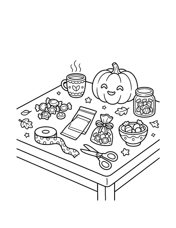 Cozy Halloween Coloring Pages for Adults & Teens - Set 2 page 18