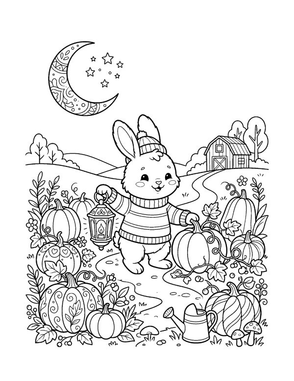 Cozy Halloween Coloring Pages for Adults & Teens page 7