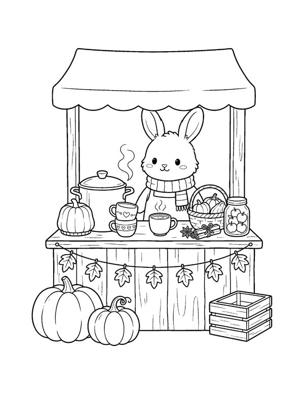 Cozy Halloween Coloring Pages for Adults & Teens page 11