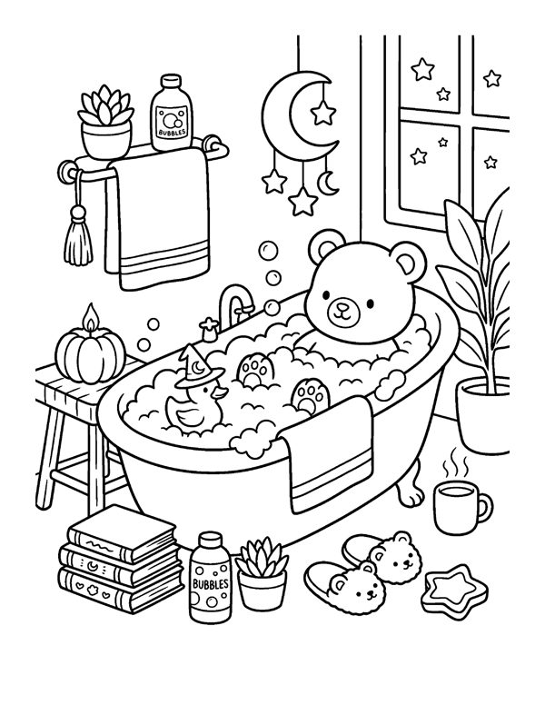 Cozy Halloween Coloring Pages for Adults & Teens page 13
