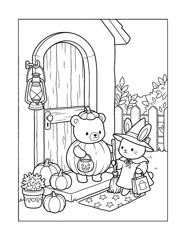 Cozy Halloween Coloring Pages for Adults & Teens page 19