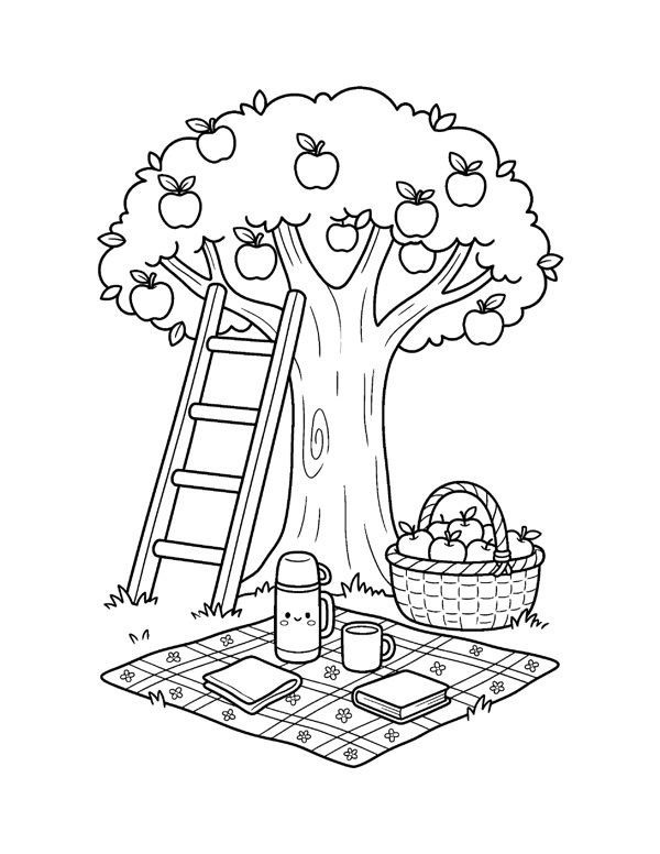 Cozy Pumpkin Patch Coloring Pages for Adults & Teens page 5