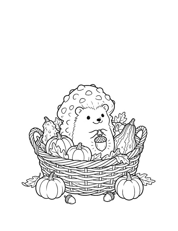 Cozy Pumpkin Patch Coloring Pages for Adults & Teens page 6