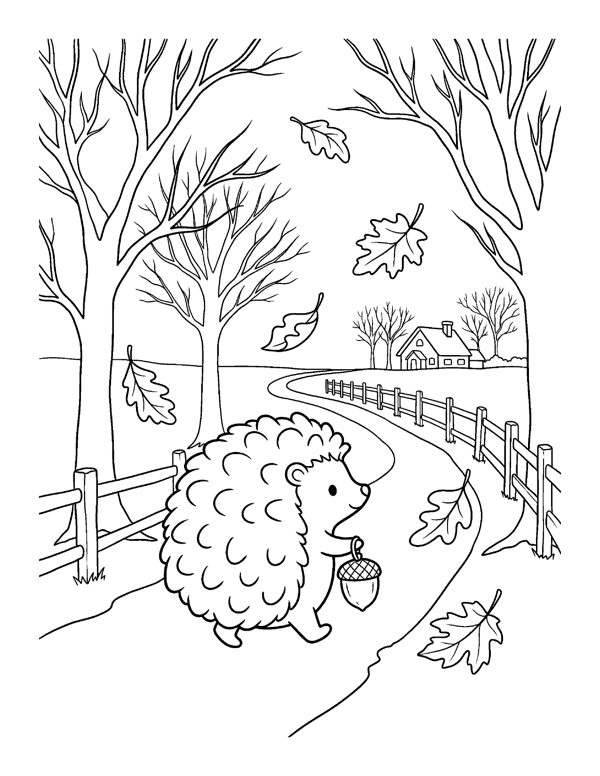 Cozy Thanksgiving Coloring Pages - Set 2 page 5