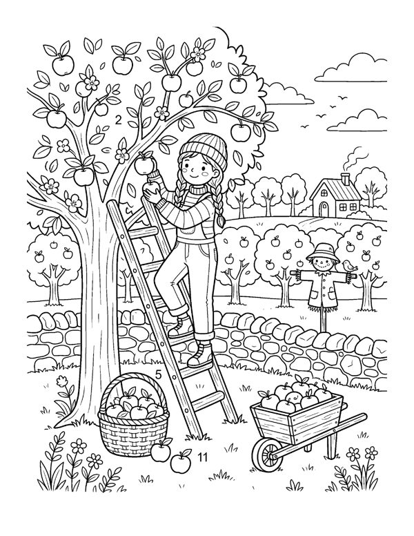 Cozy Thanksgiving Coloring Pages - Set 2 page 8
