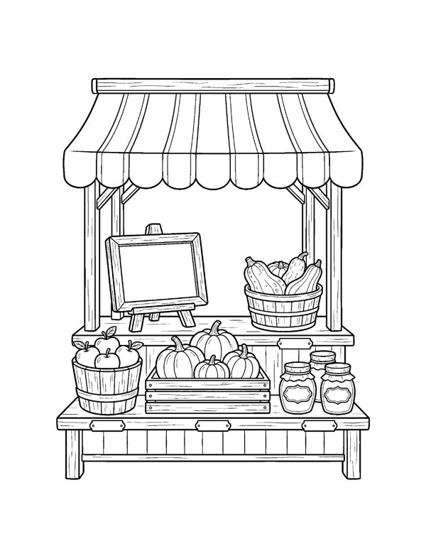 Cozy Thanksgiving Coloring Pages - Set 2 page 11