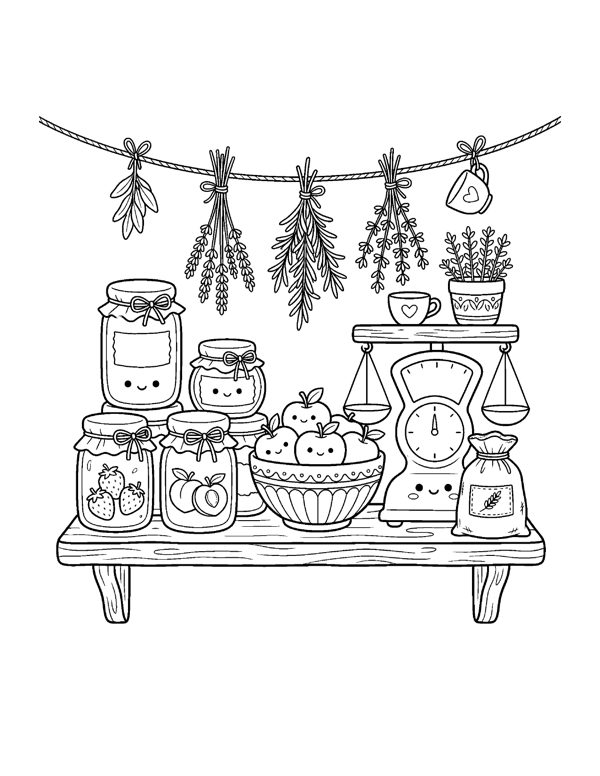 Cozy Thanksgiving Coloring Pages - Set 2 page 19