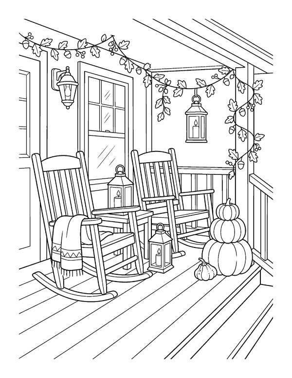 Cozy Thanksgiving Coloring Pages - Set 2 page 20