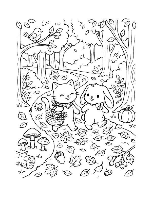 Cozy Thanksgiving Coloring Pages for Adults & Teens free sample