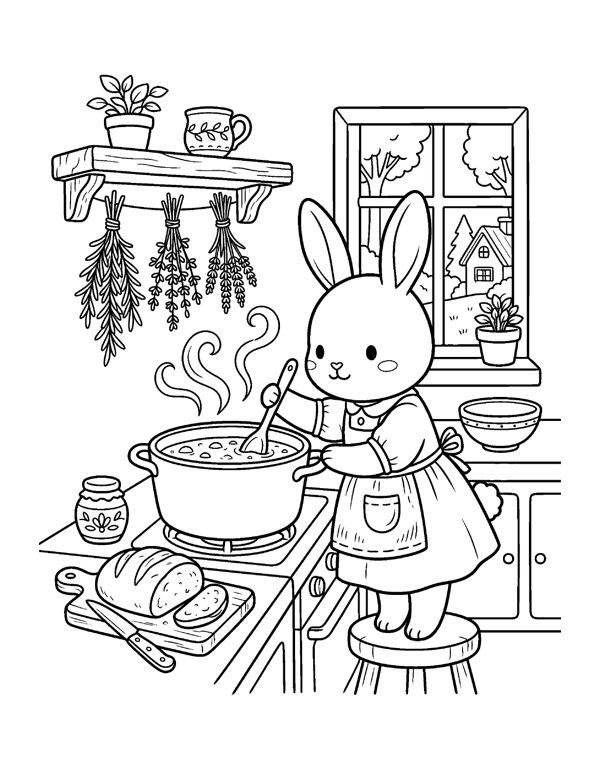 Cozy Thanksgiving Coloring Pages for Adults & Teens page 3