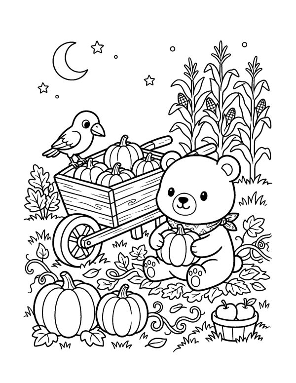 Cozy Thanksgiving Coloring Pages for Adults & Teens page 14