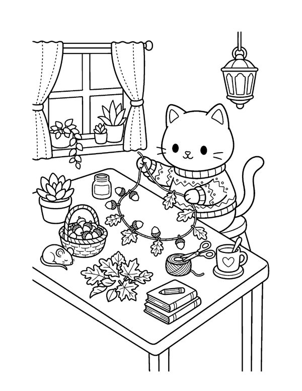 Cozy Thanksgiving Coloring Pages for Adults & Teens page 17