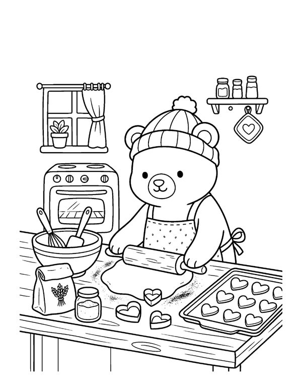 20 Cute Valentine & Love Coloring Pages for Adults & Teens page 2