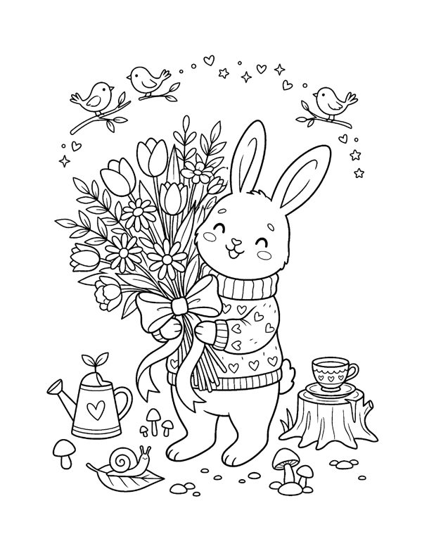 20 Cute Valentine & Love Coloring Pages for Adults & Teens free sample