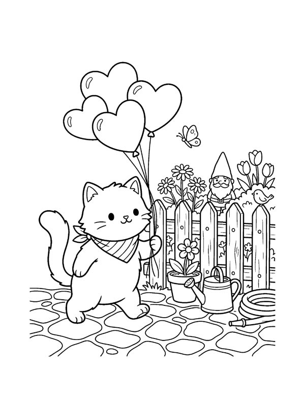 20 Cute Valentine & Love Coloring Pages for Adults & Teens page 8