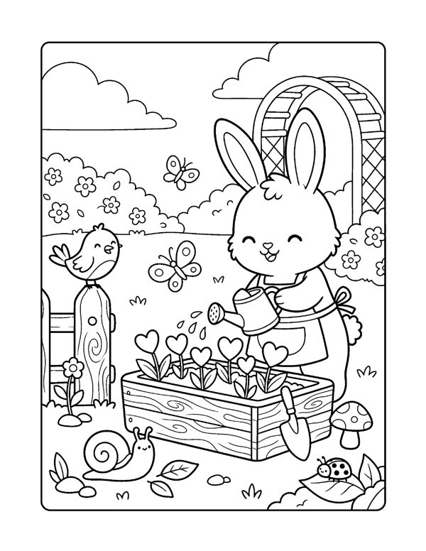 20 Cute Valentine & Love Coloring Pages for Adults & Teens page 12
