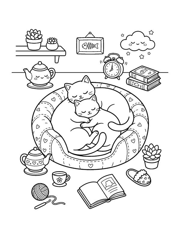 20 Cute Valentine & Love Coloring Pages for Adults & Teens page 14