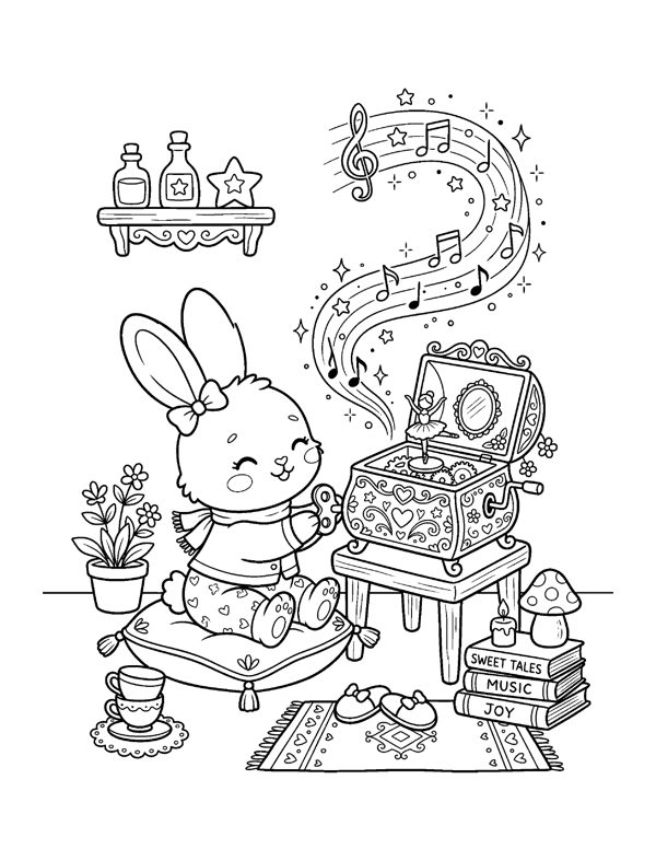 20 Cute Valentine & Love Coloring Pages for Adults & Teens page 19