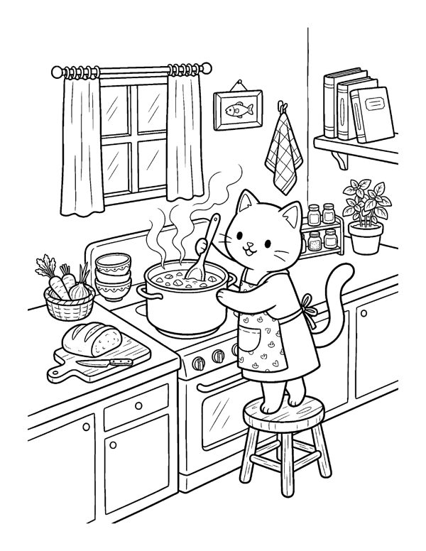 Cozy Winter Coloring Pages for Adults & Teens page 12