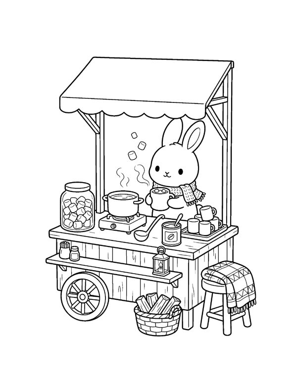 Cozy Winter Coloring Pages for Adults & Teens page 16