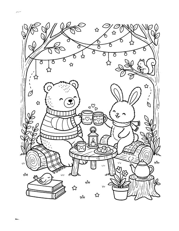 Cozy Winter Coloring Pages for Adults & Teens page 20