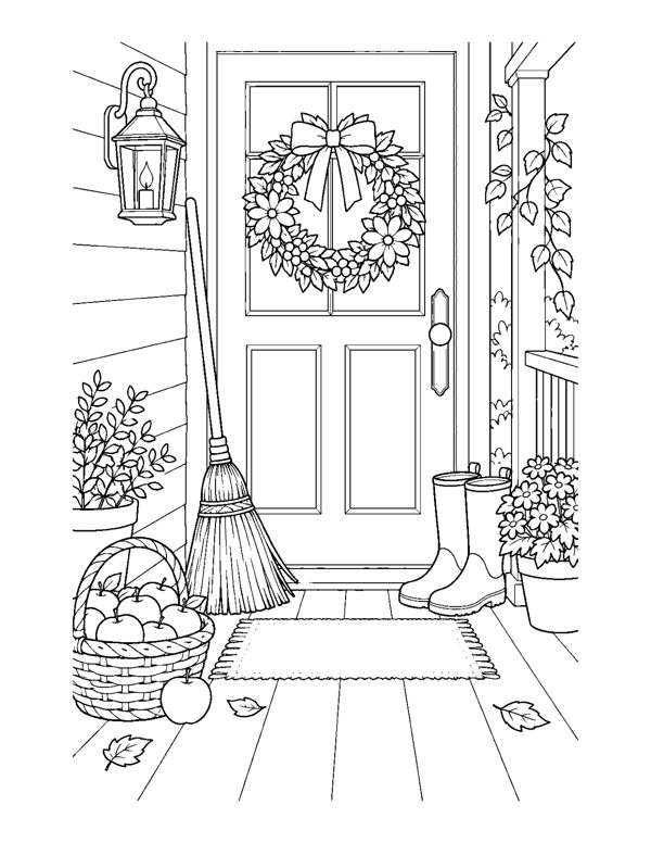Cozy Witch Coloring Pages page 5