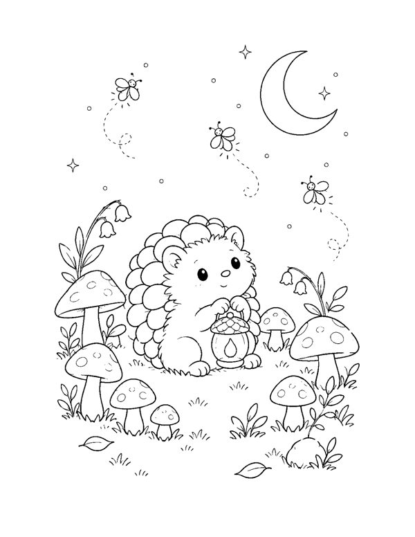 Cozy Witch Coloring Pages page 7