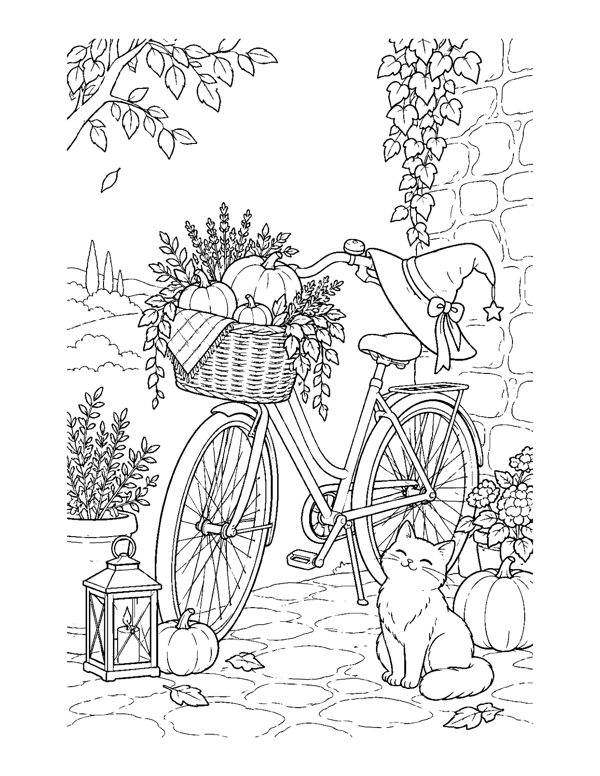 Cozy Witch Coloring Pages page 8