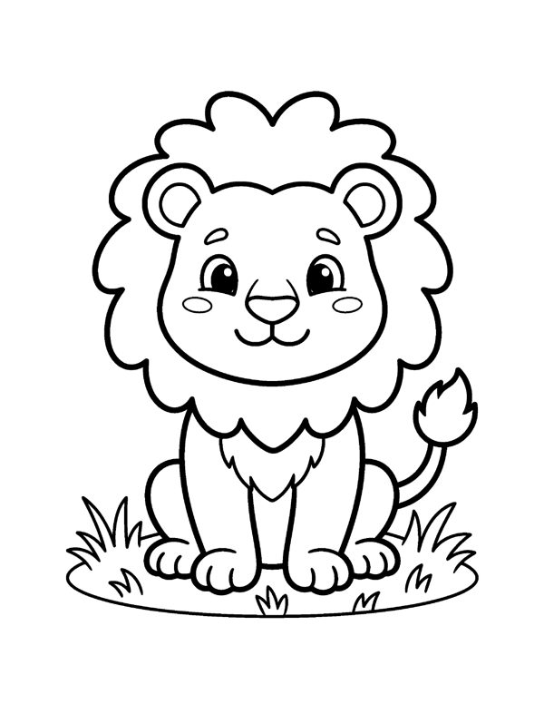 Cute Animal Coloring Pages for Kids page 5