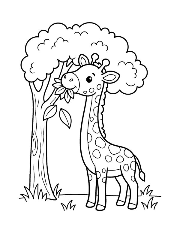 Cute Animal Coloring Pages for Kids page 7