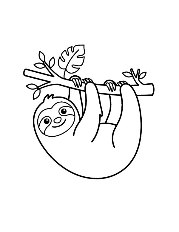 Cute Animal Coloring Pages for Kids page 8