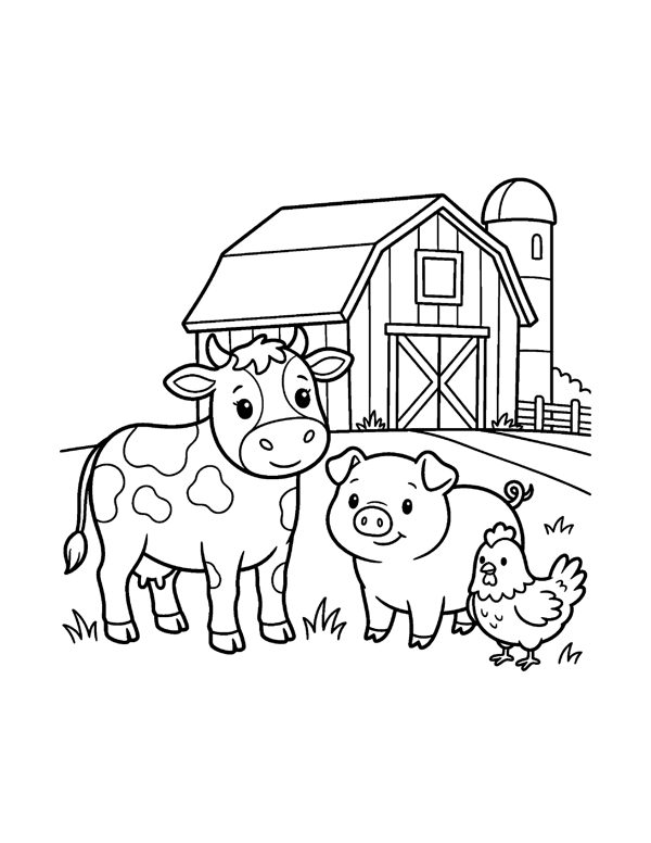 Cute Animal Coloring Pages for Kids page 20
