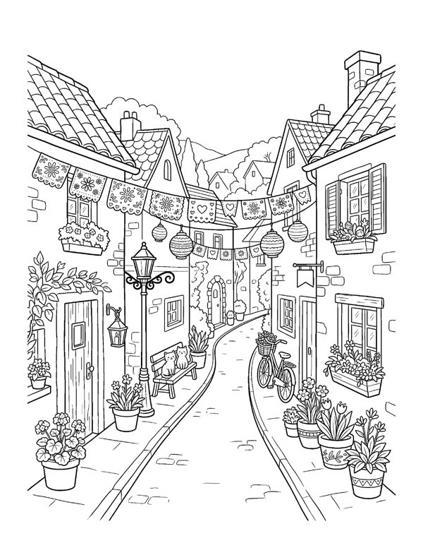 Cozy Day of the Dead Coloring Pages page 6