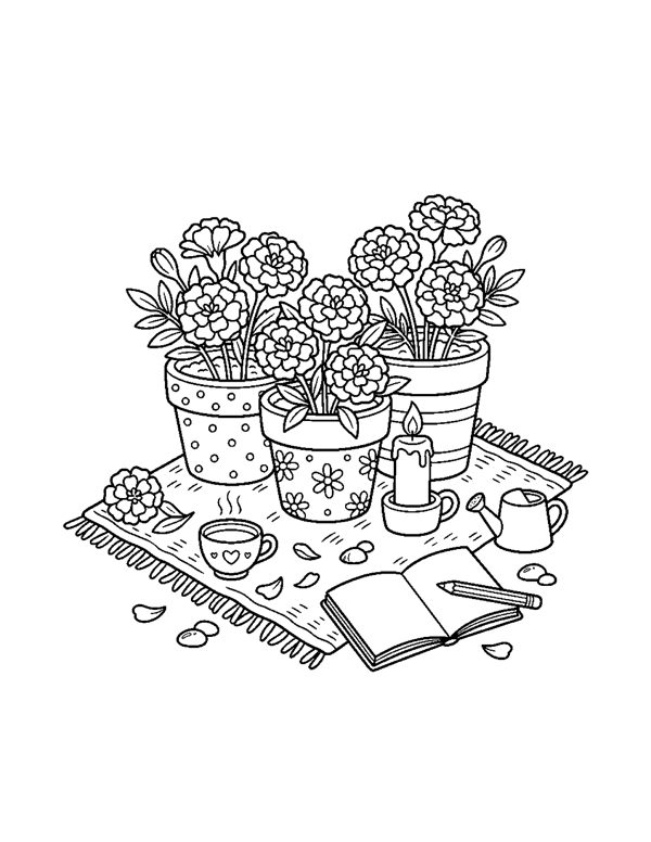 Cozy Day of the Dead Coloring Pages page 18