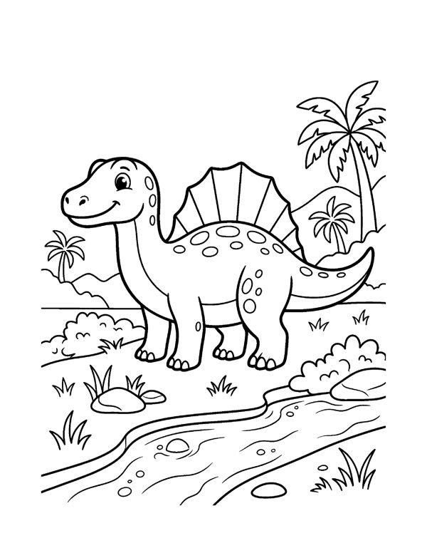 Dinosaur Coloring Pages for Kids page 11