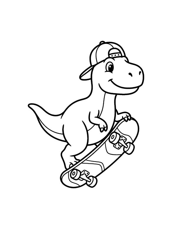 Dinosaur Coloring Pages for Kids page 12