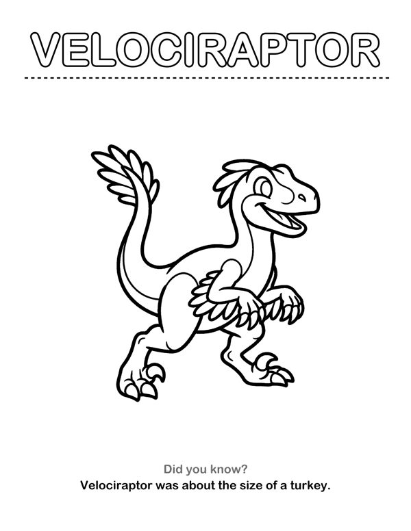 Dinosaur Coloring Pages with Name Tracing & Facts (Ages 3-5) page 5