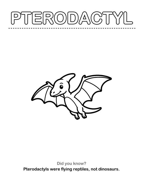 Dinosaur Coloring Pages with Name Tracing & Facts (Ages 3-5) page 6