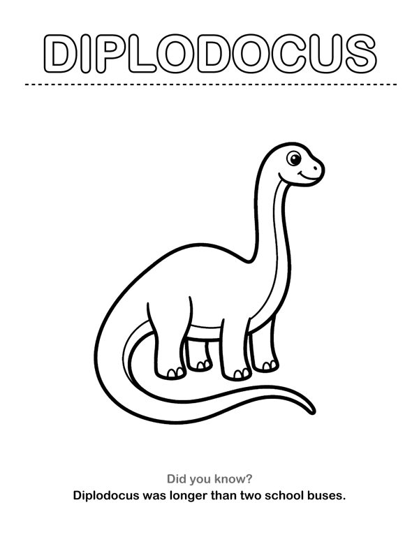 Dinosaur Coloring Pages with Name Tracing & Facts (Ages 3-5) page 9