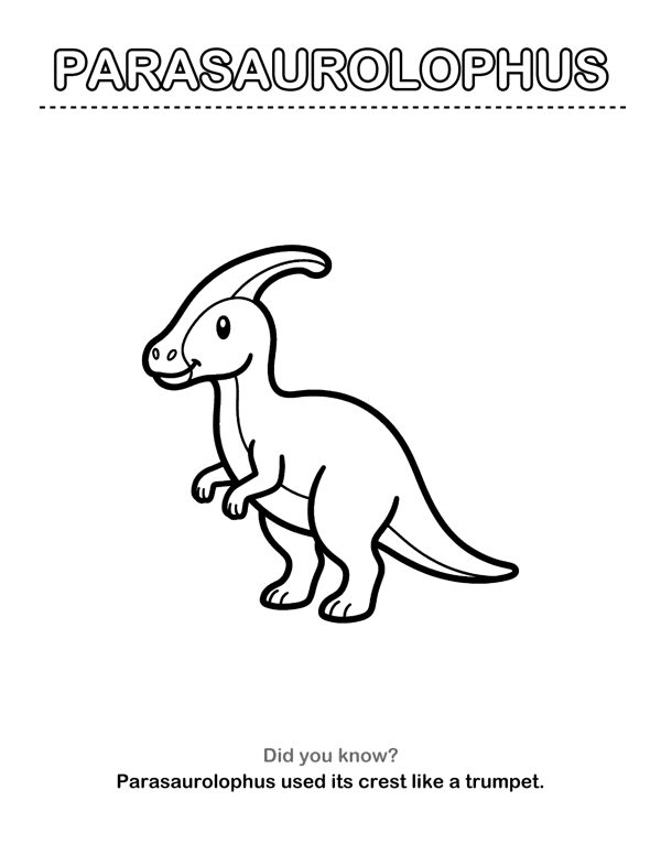 Dinosaur Coloring Pages with Name Tracing & Facts (Ages 3-5) page 10