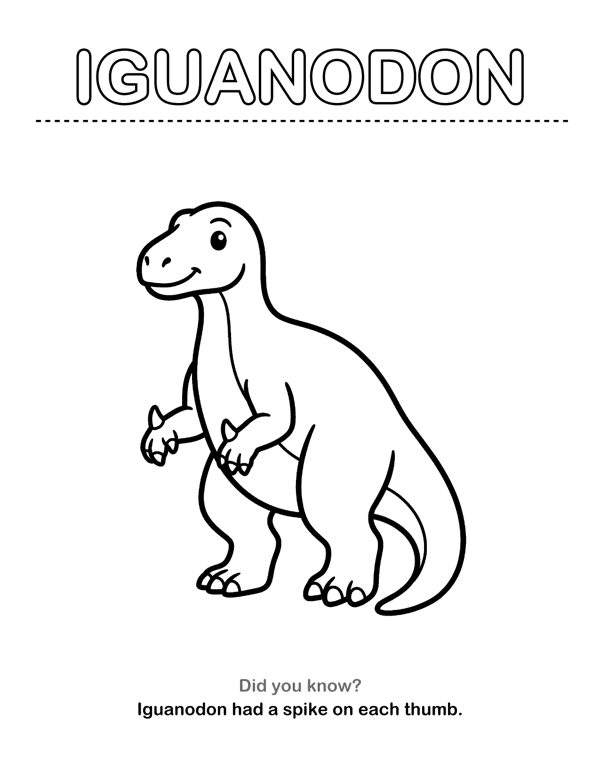 Dinosaur Coloring Pages with Name Tracing & Facts (Ages 3-5) page 11