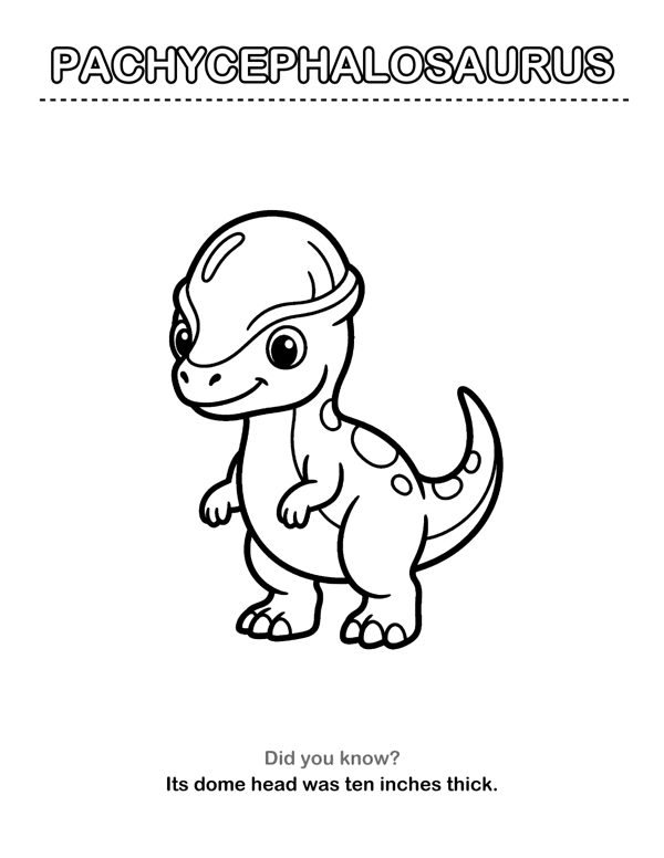 Dinosaur Coloring Pages with Name Tracing & Facts (Ages 3-5) page 13